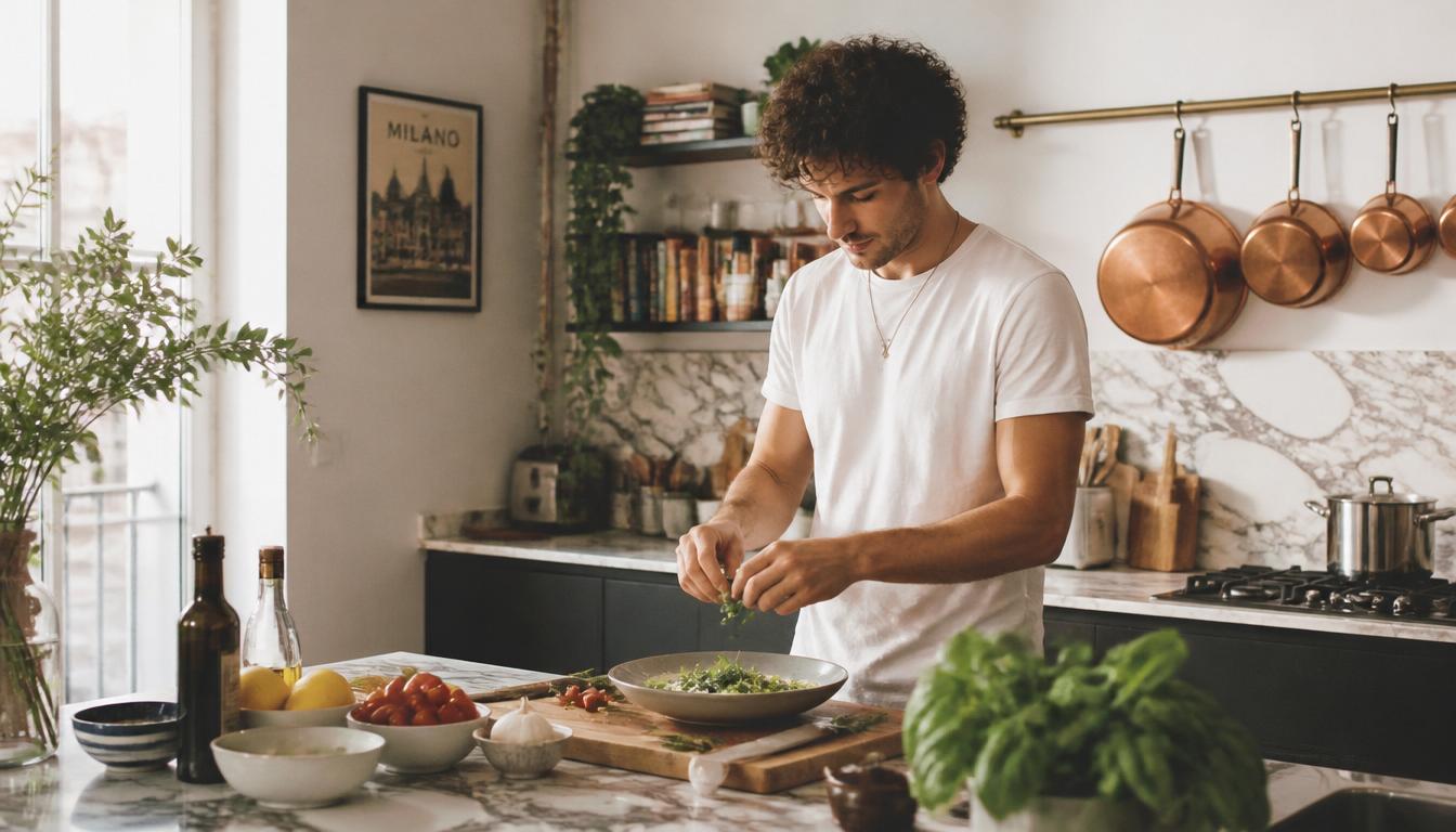 Cucina in piena preparazione